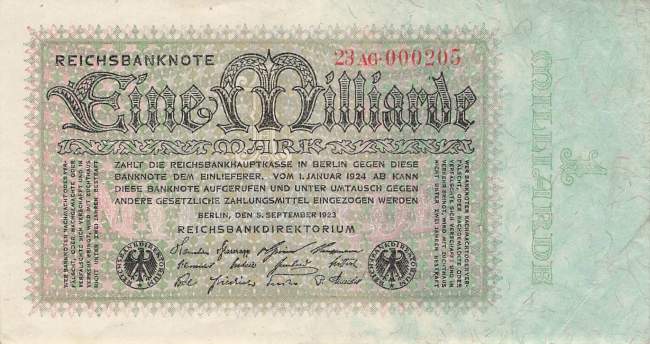 1 Milliarde Mark ro 111b AG